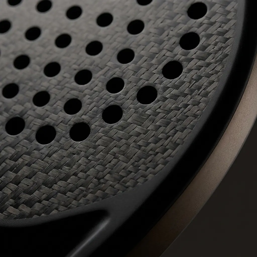 Macro texture of a padel racket face